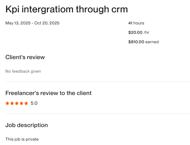 Kpi intergratiom through crm