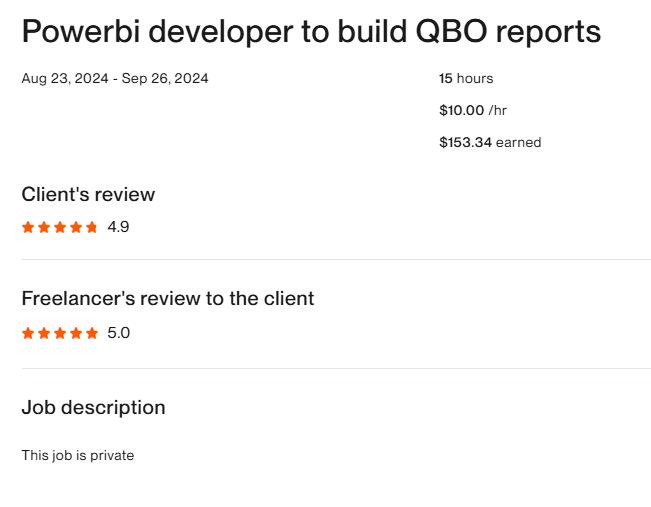 Powerbi deveIoper to buiId QBO reports