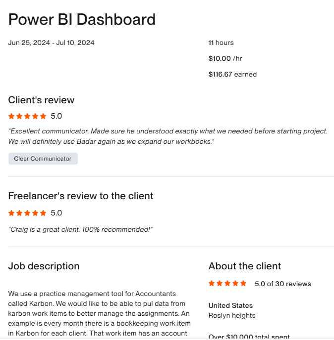 Power BI Dashboard