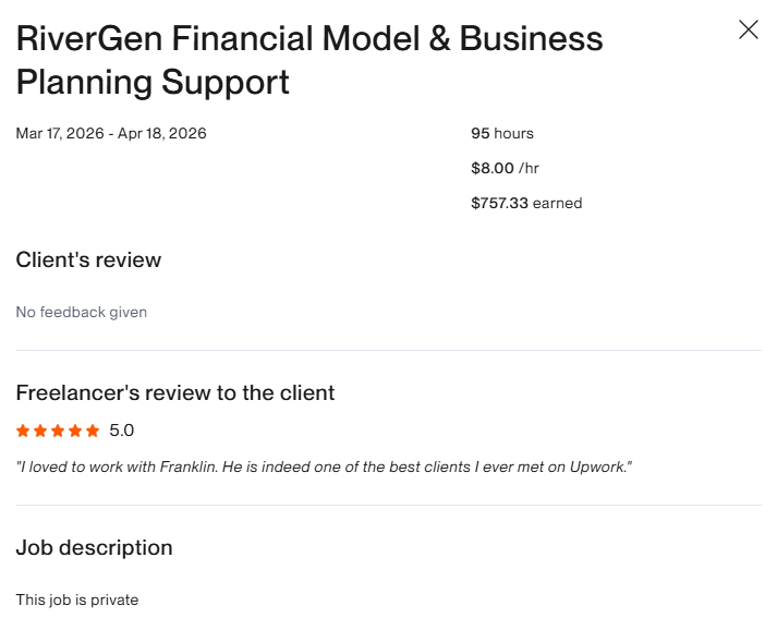 RiverGen FinanciaI ModeI & Business Planning Support