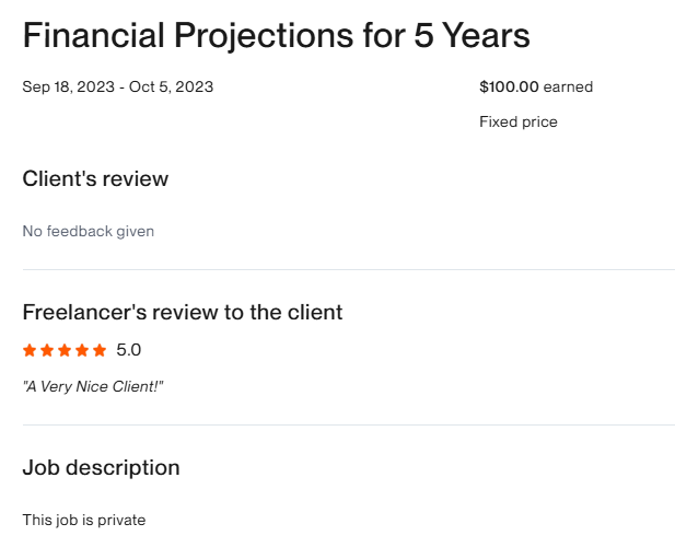 FinanciaI Projections for 5 Years
