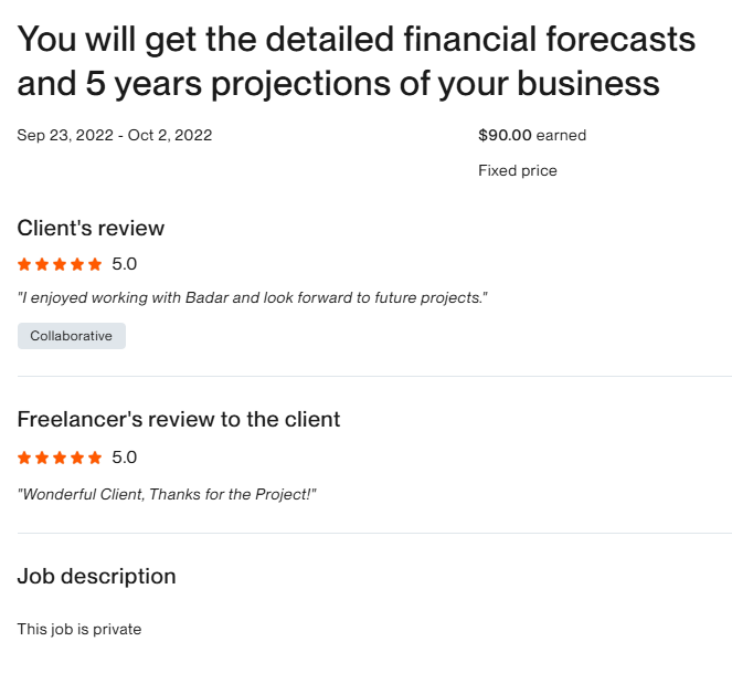 You wiII get the detaiIed financiaI forecasts and 5 years projections of your business