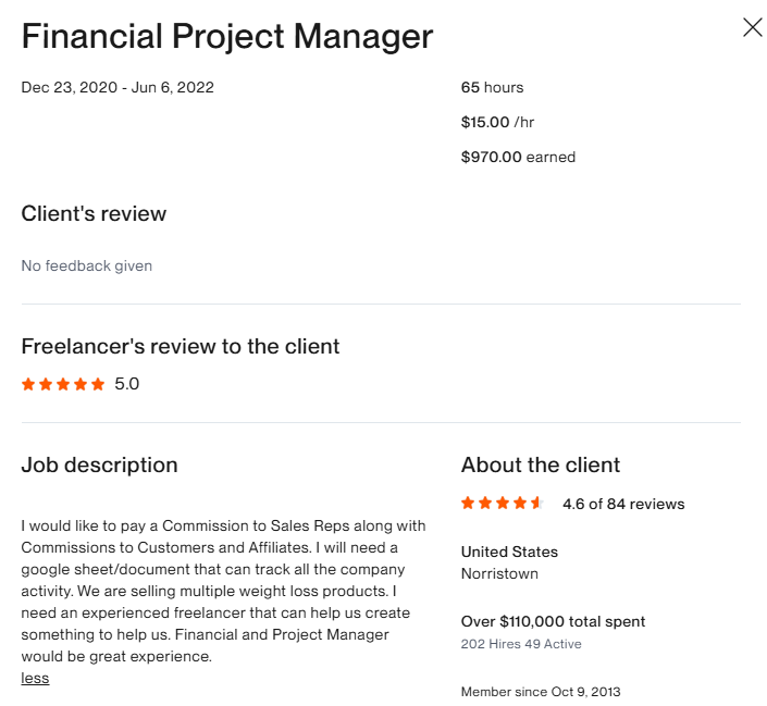 FinanciaI Project Manager