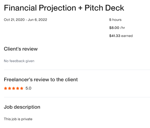 FinanciaI Projection + Pitch Deck